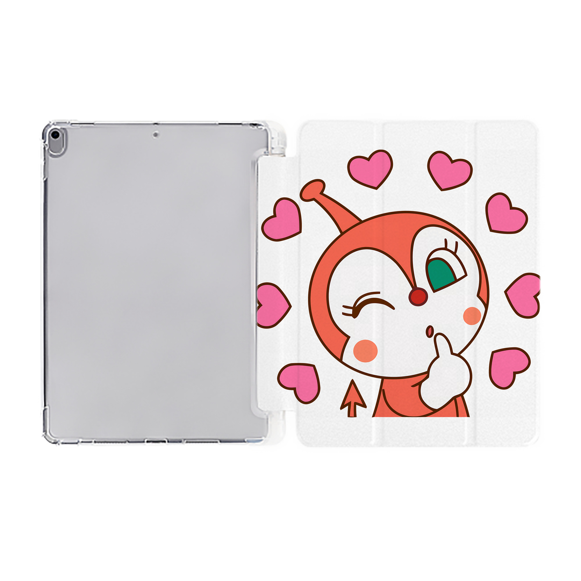 （画像用） アンパンマン Anpanman IPad ケース ペン収納付き 三つ折りスタンド PUレザー×シリコン 対応機種9.5/10.5/10.9インチ